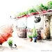 韩国唯美淡彩风景插画设计图