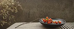 雏菊 旸谷集市纯手工手绘花朵餐盘·陶质餐具·20cm深盘·料理盘-淘宝网