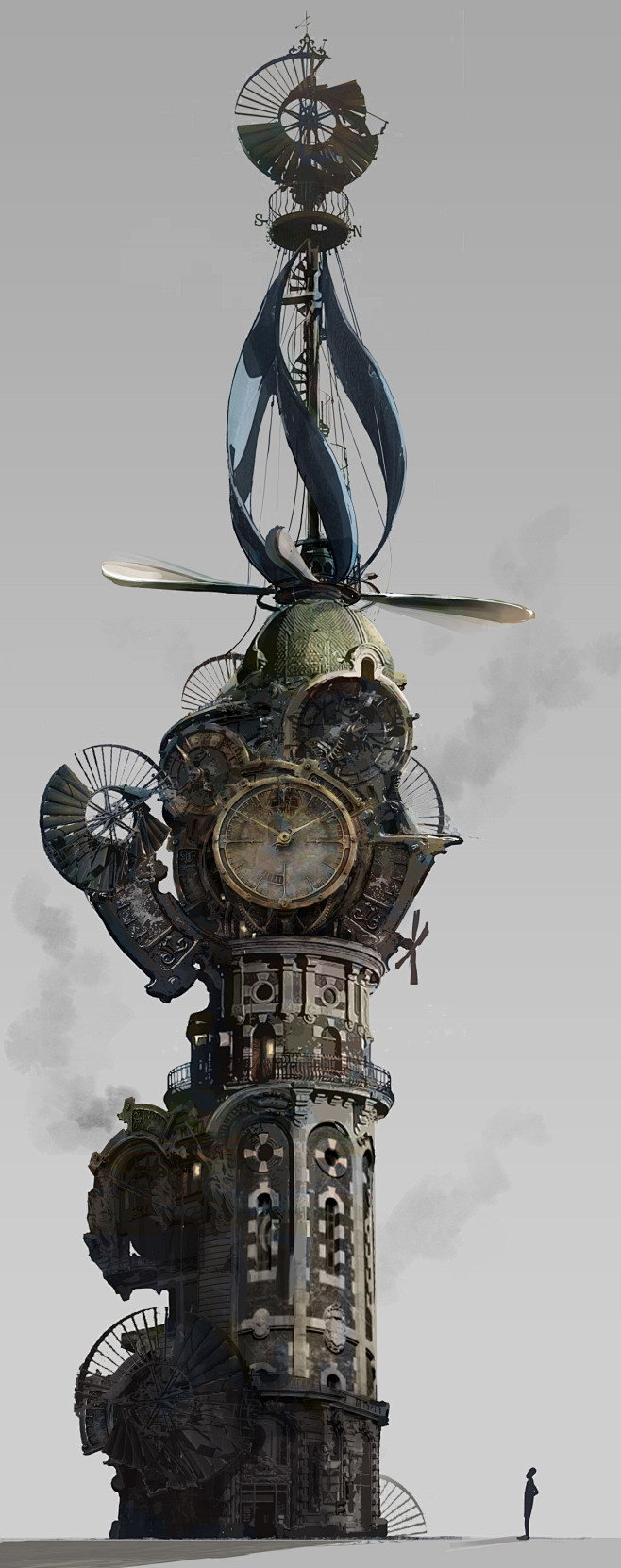 steampunk style wind...