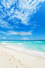 海滩,墨西哥,非凡的,坎昆,垂直画幅,水,天空,沙子,夏天,户外
