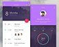 android flat timeline profile ui
