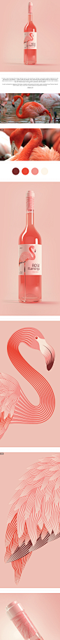 Rose Flamingo Wine on Behance