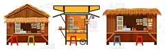 餐馆,小的,街头食品,商务,热,咖啡,家庭,布置,午餐,烹调