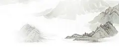 中国风水墨画山峰壁纸