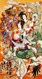 浙江宁波画家华山川（1930—2004）的《轻舞霓裳》仙女工笔画 ​​​​