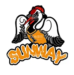 SUNWAY队服图案  - 源文件下载【酷图网】队服,图案,卡通仙鹤,篮球,队服印花