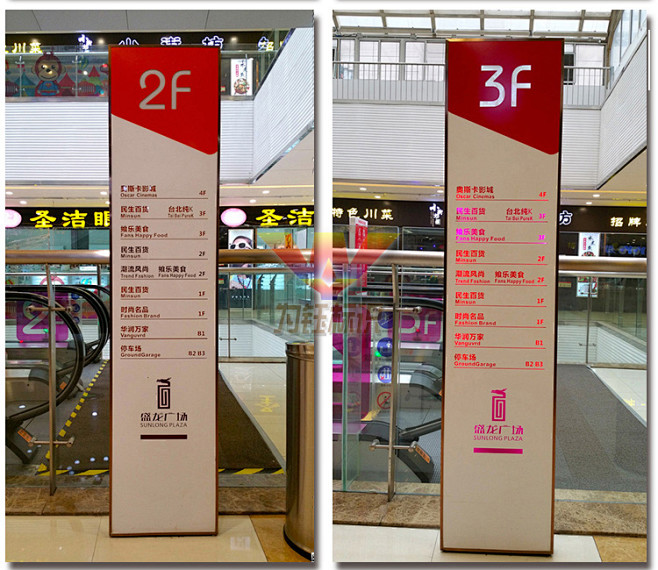 商场医院吊牌指示灯箱镂空双面立牌大型立式发光导视导向牌定制淘宝网