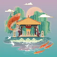 济南文创包装插画