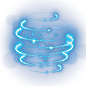 科技未来科幻蓝色光效粒子光圈灯光透明免抠PNG图案 后期设计素材 (40