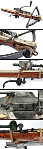 It's vintage and I suddenly can't breathe anymore.  A crossbow with its windlass, Germany, ca. 17th century.  This is a beautiful thing.: 