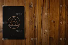 厚木板,镀金的,书,哲学家,树林,纹理效果,炼金术,空的,暗色