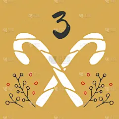 圣诞日历,动物手,天气,可爱的,倒计时,雪,模板,绘制,问候