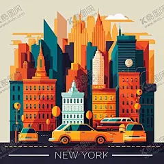 风景建筑插画 【酷图网】风景建筑插画,微立体,卡通户外景观,清新森系,欧洲小镇,风光插图,ai素材