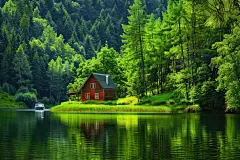 平静的湖面高清壁纸