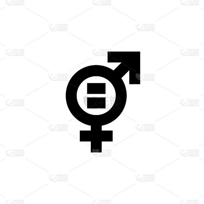 性别平等图标，性别矢量符号，女性和男性符号