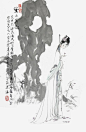 水墨画黛玉葬花高清素材 林黛玉 红楼梦 红楼梦林黛玉 金陵十二钗 免抠png 设计图片 免费下载