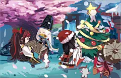 圣诞PLAY Q版寮全家福～ - 阴阳师|同人专区网易手机游戏官网论坛