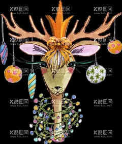 圣诞节时尚鹿   - 源文件下载【酷图网】圣诞节时尚鹿,圣诞节,时尚鹿,圣诞节鹿,圣诞鹿,鹿,梅花鹿,
