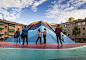 新生 – 西班牙小镇广场艺术涂鸦 / Boa Mistura : 鲜艳的图案诉说小镇记忆。