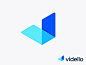V +播放视频营销应用程序（wip）的标志概念