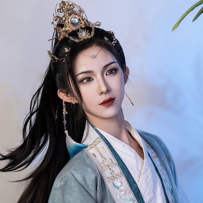清月鹿鸣原创[临江仙]古风男女通用束发冠魏晋风仙侠头冠额饰全套-淘宝网