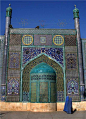 蓝色清真寺，或称哈扎特阿里神庙 阿富汗 马扎里沙里夫。