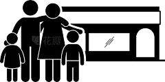family at restaurant