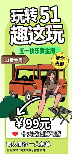 五一出游海报劳动节