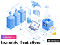 一套优质2.5D扁平科技矢量插图插画ICON 闪屏页开机屏启动页 Isometric illustrations Volume 1_UI设计_模库(51Mockup)