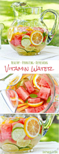 Refreshing, nourishing fruit and herb infused water - great for hydrating on hot summer days!: 