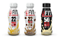 three different types of protein drinks on a white background with the words ufit