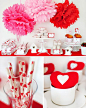 Valentine's Brunch. . .but with a yogurt parfait bar, quiche, cinnamon rolls instead of donuts. . .