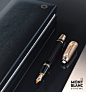 Montblanc Boheme Fountain Pen : A Commercial Photo-Shooting Session of a fancy pen from MontBlanc. A Bohème Model with an interesting golden champagne color and a beautiful Ruby gem on the clip.