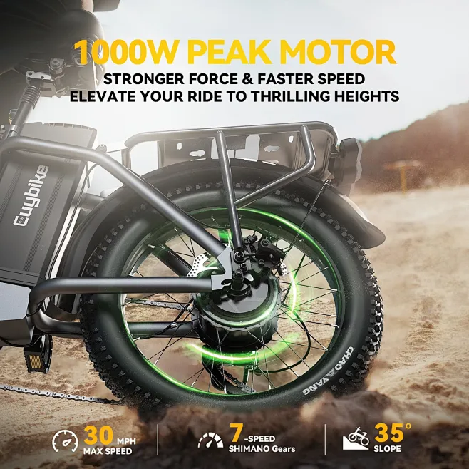 Amazon.com : Folding Electric Bike,750W Motor(Peak1000W) Ebike for ...