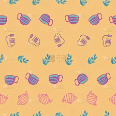 茶,式样,四方连续纹样,可爱的,饮料,咖啡,杯,茶杯,烹调用具,壁纸