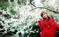 户外少女摄影写真桌面壁纸