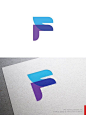 Colorful Letter F Logo