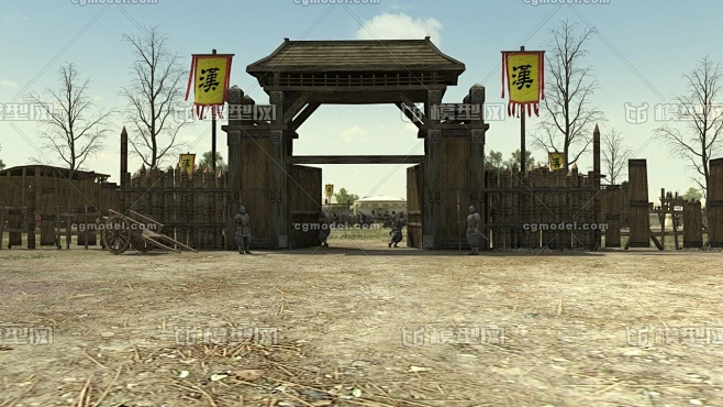 古代军事营地动画 将军士兵军营 古代战场古代战争古代打仗 练兵场营寨 山寨军事要塞 帐篷-花瓣网