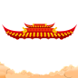 中国风喜庆屋顶屋檐素材