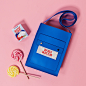 (B-0009)OHROLA LEATHER MINI BAG BLUE