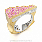 Pink Sapphire Fancy Cake Ring