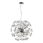 Dainolite - 6-Light Crystal Ball Chandelier - Brighten your entryway or dining room with the 6-Light Crystal Ball Chandelier. Made from polished chrome with electroplated crystal pieces, this light is eye-catching and chic. Display it among pieces of cont