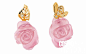 粉红水晶耳环/Dior Fine Jewelry
让娇艳欲滴的玫瑰，在耳畔温柔绽放。
