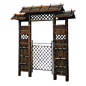 Oriental Furniture - 7 ft. Japanese Style Zen Garden Gate - Home Fencing And Gates