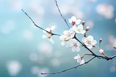 白色花朵花枝简约花朵唯美花朵壁纸