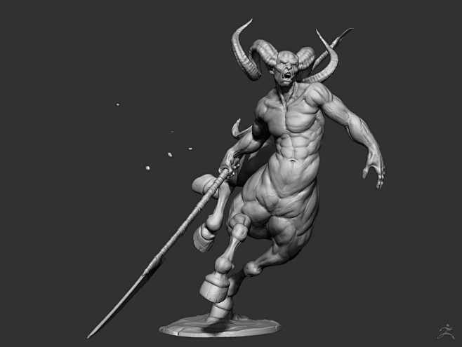#半人马#角色#3D模型#展示 - ZB...