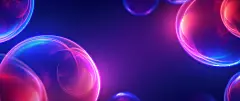 梦幻背景 气泡 蓝紫