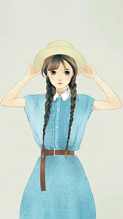 少女风卡通唯美手机锁屏壁纸