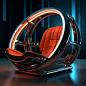 A piece of furniture based on a streamlined, futuristic design, star trail photography, primitivism, 32K, hyper quality --v 5.2