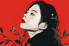 青春青年插画人物形象